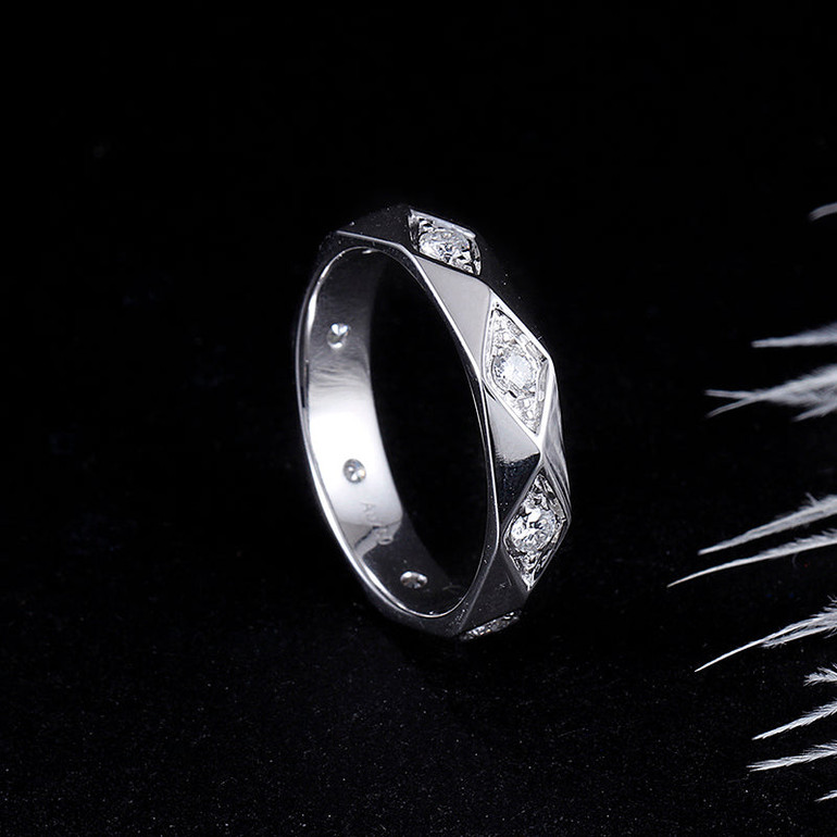 14K/18K Gold Round Cut Moissanite Diamond Classic Vintage Ring for women