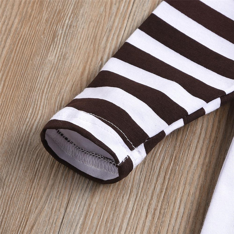 Baby Striped Thanksgiving Turkey Long Sleeve Romper Baby Clothes Wholesale Bulk