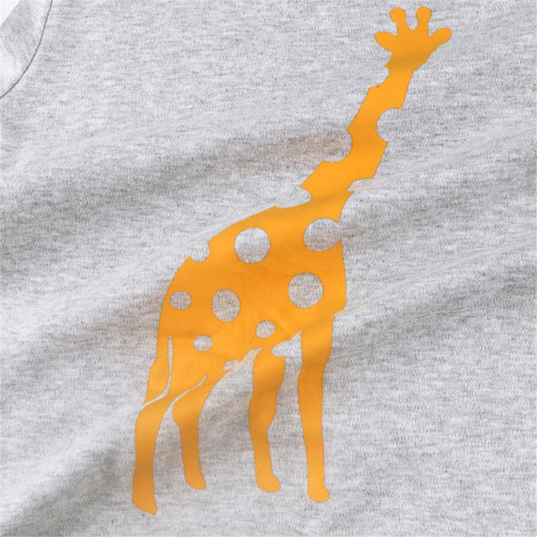 Baby Giraffe Animal Print Long-sleeve Romper