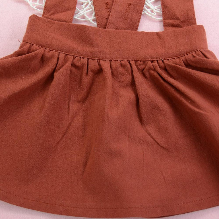 Girls Solid Color Casual Suspender Skirt Wholesale Boutique Kid Clothing Girls Solid Color Casual Suspender Skirt Wholesale Boutique Kid Clothing