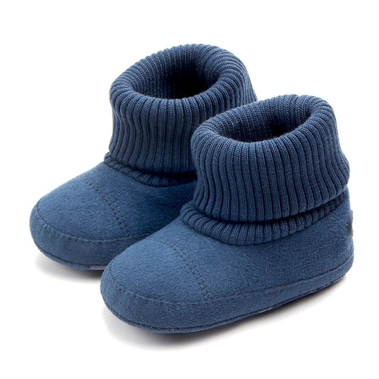 Baby Boys Knitted Flanged Snow Boots