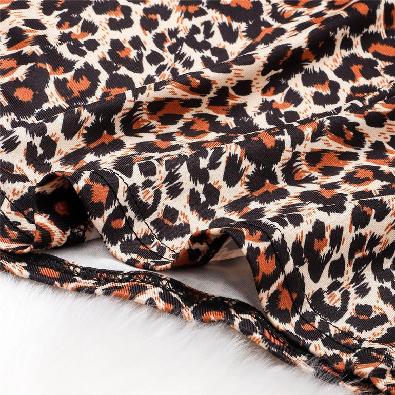 Toddler Girls Leopard Long Sleeve T-shirt & PU Skirt Toddler Girls Wholesale