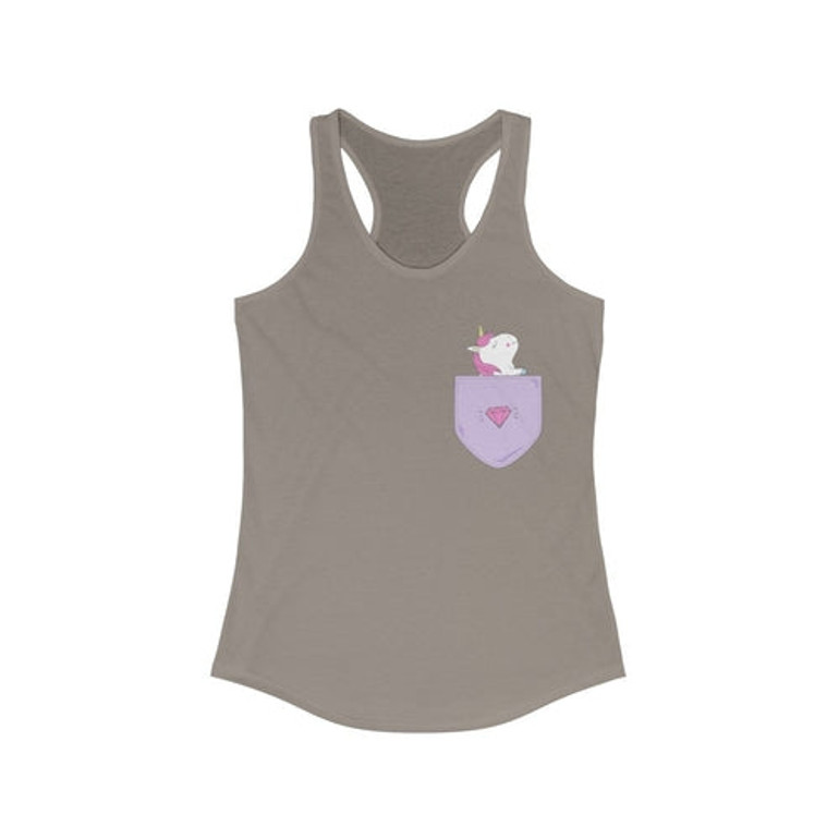 Pocket Style with Unicorn Racerback Tank Top