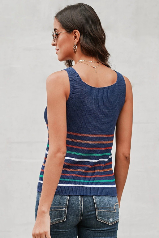 Stripes Knit Tank Top