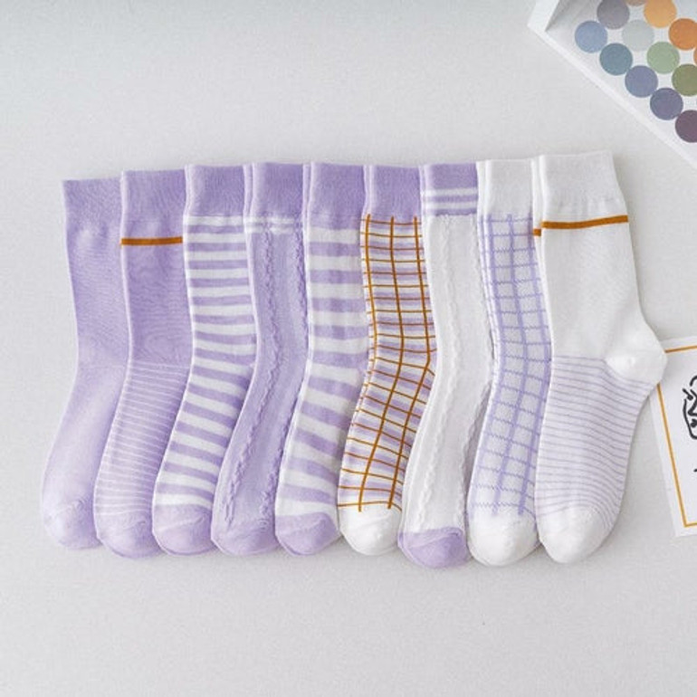 Color Crew Socks Set