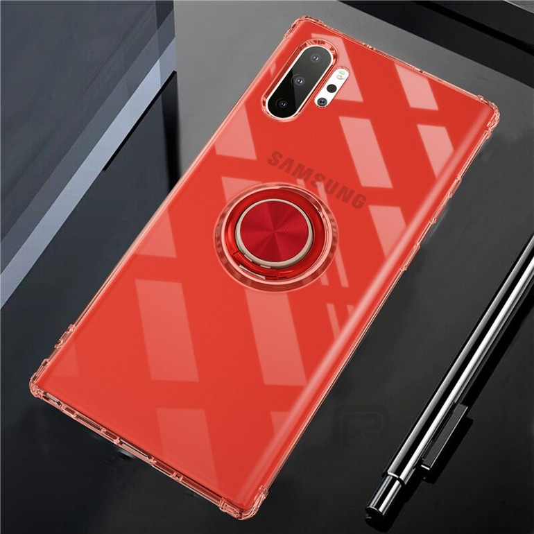 For Samsung Galaxy Note 10 Plus Case Transparent Ejectable Ring Soft Silicone Airbag Case For S10 Plus 5G S10e A70 A50 A30 A20