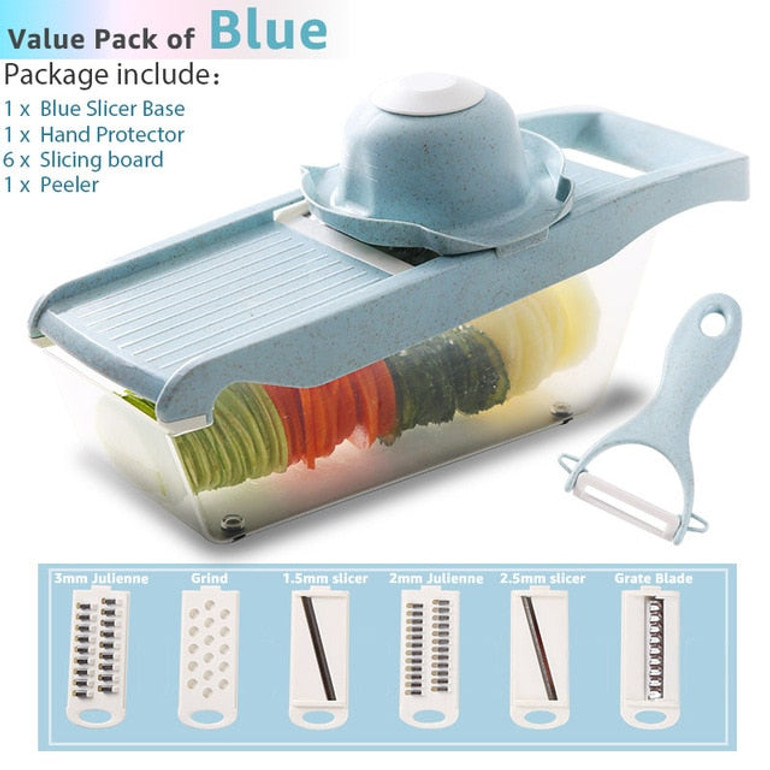 Vegetable Cutter Grater Slicer Carrot Potato Peeler Cheese Onion Steel Blade Mandoline  Kitchen Accessories Fruit Tools