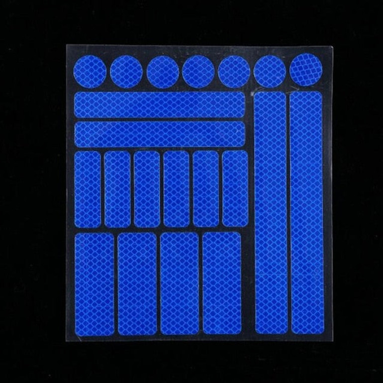 Bike Reflective Stickers Motorcycle Bicycle Reflector Cycling Warning Reflector Film Decal Tape Bicycle Sticker Bike Accessories