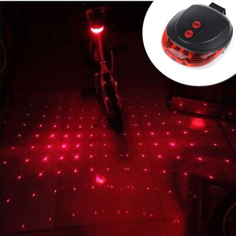 Waterproof Bicycle Cycling Lights Taillights LED Laser Safety Warning Bicycle Lights Bicycle Tail Bicycle Accessories Light