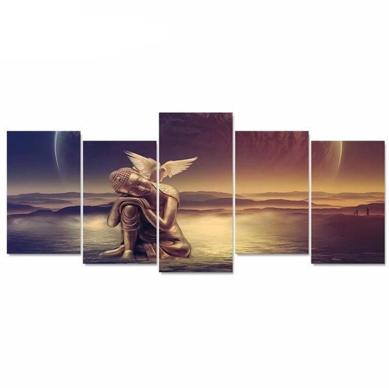 5 Canvas Modern Art Picture Buddha Painting Picture HD Print