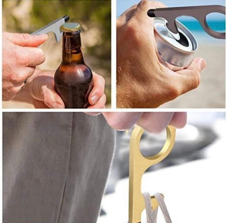 No Touch Door Opener Tools With Keychain Pendant