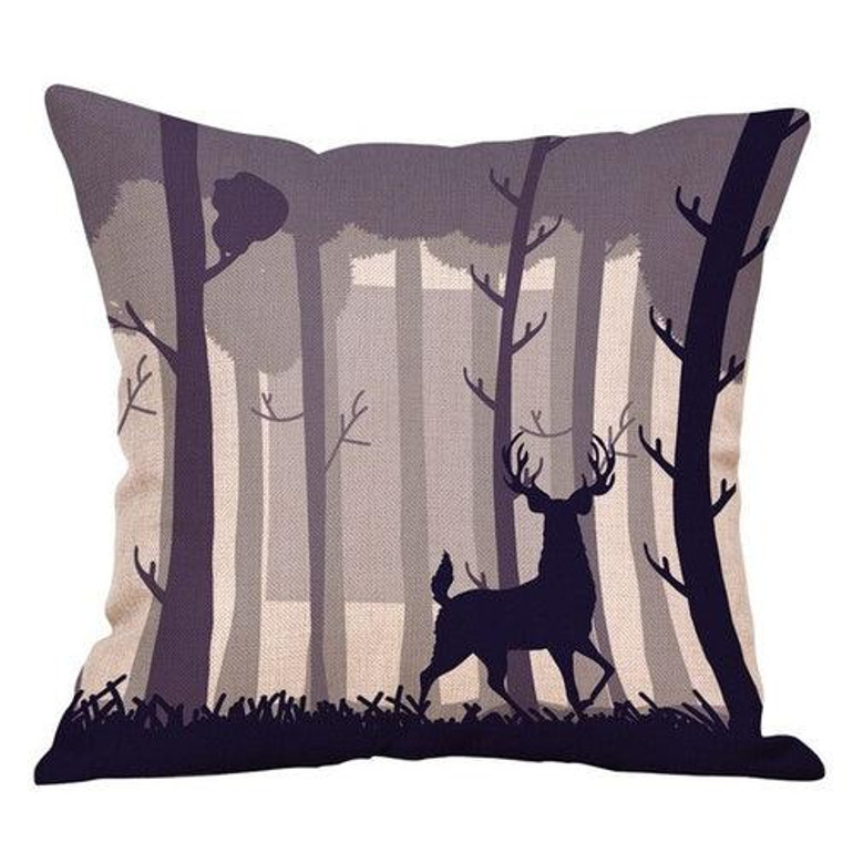 ISHOWTIENDA Pillow Case Nordic Deer Animal Heart
