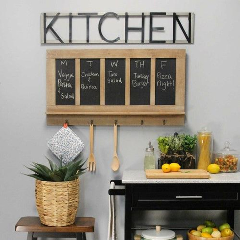 39.37" X 0.39" X 7.87" Black Grey Metal Wall Décor