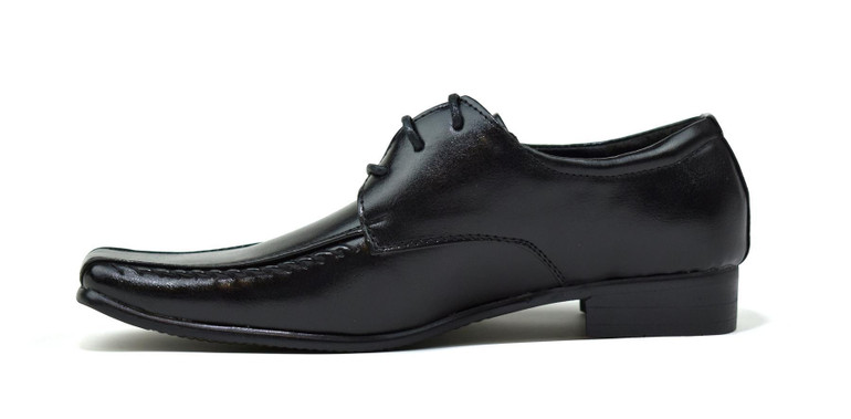 Boy's Flexible Pointy Lace Up Shoes Black