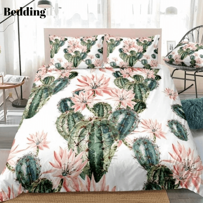 Cactus with Red Flower Bedding Set