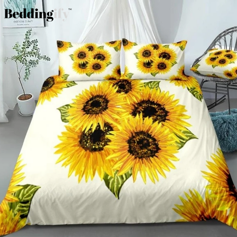 4 Sunflowers Bedding Set