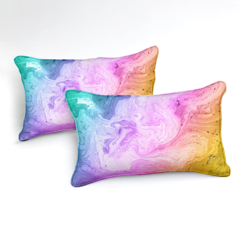 Pastel Colorful Marble Bedding Set