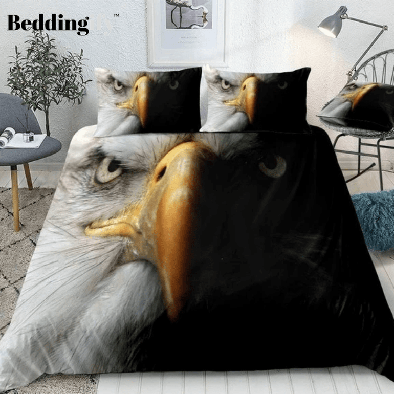 Black and White Eagle Bedding Set
