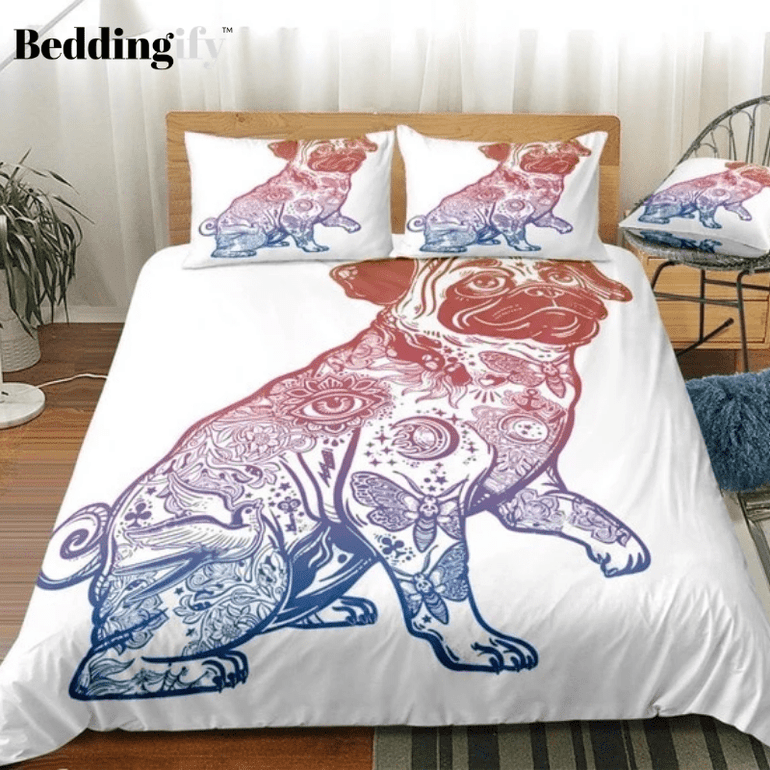 Bulldog Boho Pattern Bedding Set