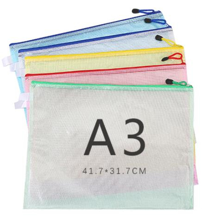 Stationery Storage Folder File Folder Waterproof Zipper File Organizer Folders Pvc Bag Portfolio Paper Storage Office Organizers