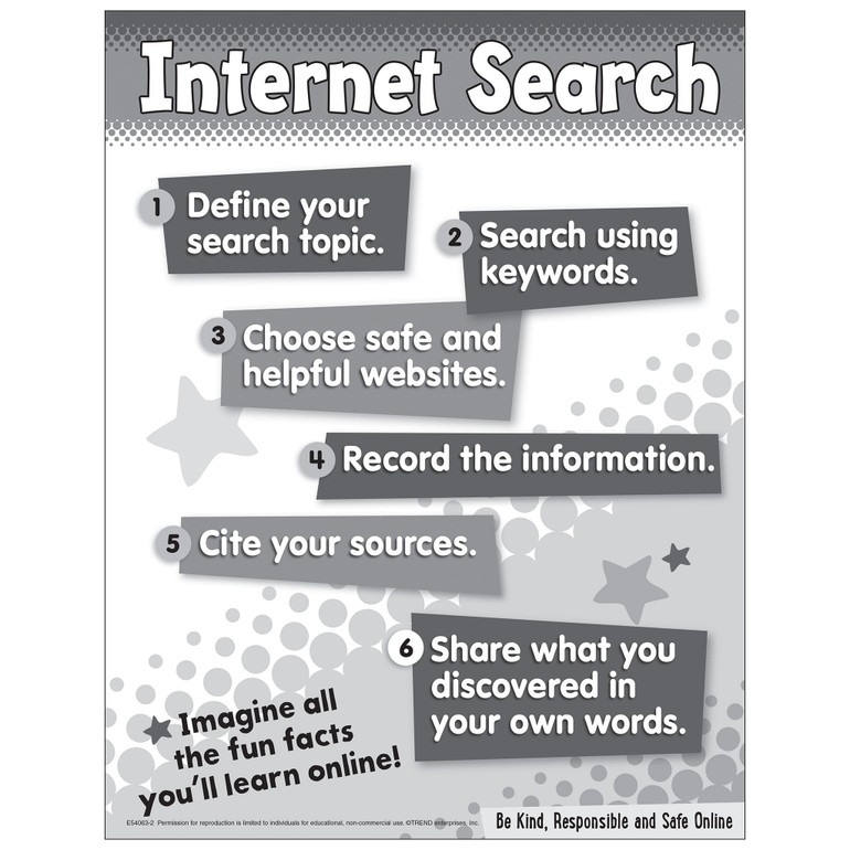 Internet Search Chart - Primary Free Printable