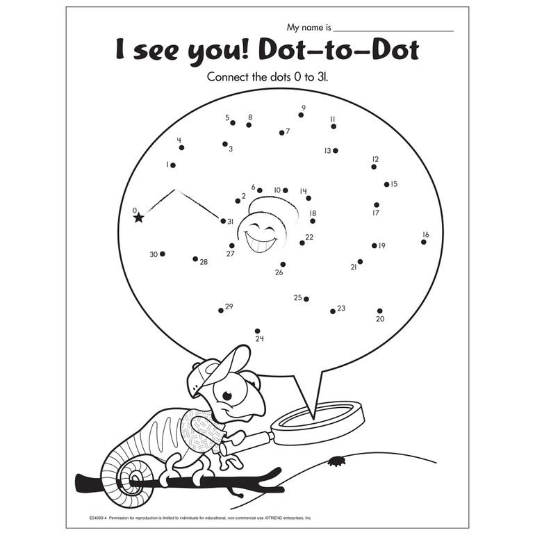 I See You Dot-to-Dot Free Printable