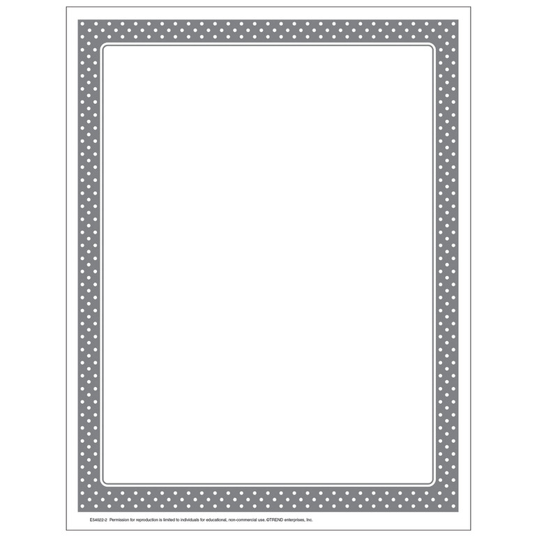 Polka Dots Pattern Border Paper Free Printable
