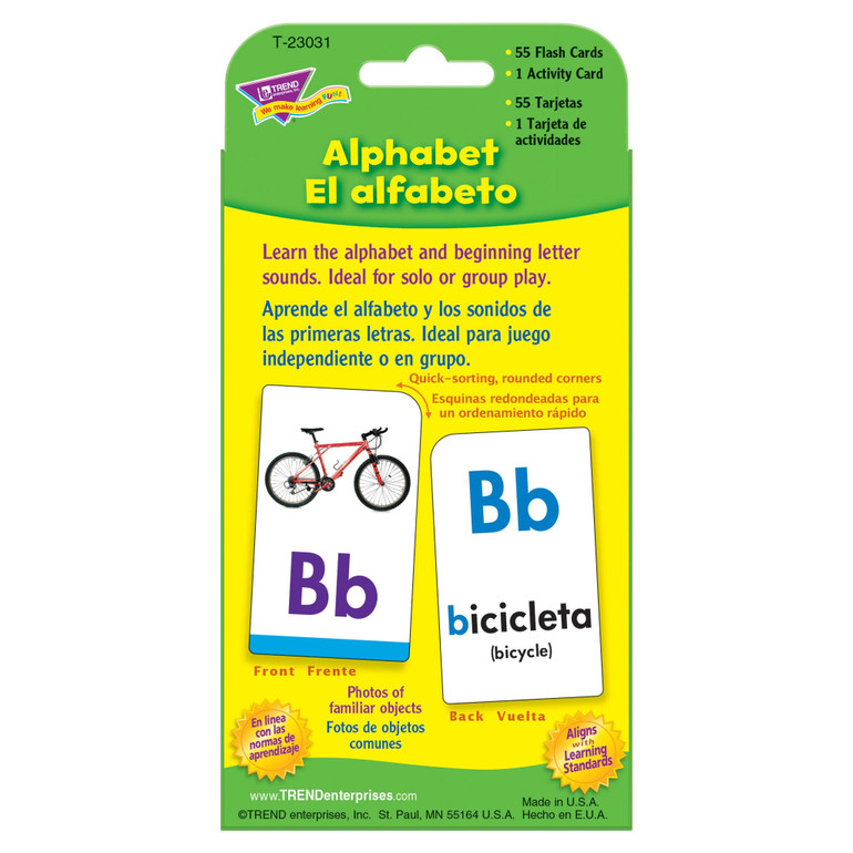 Alphabet/El Alfabeto (English/Spanish) Pocket Flash Cards