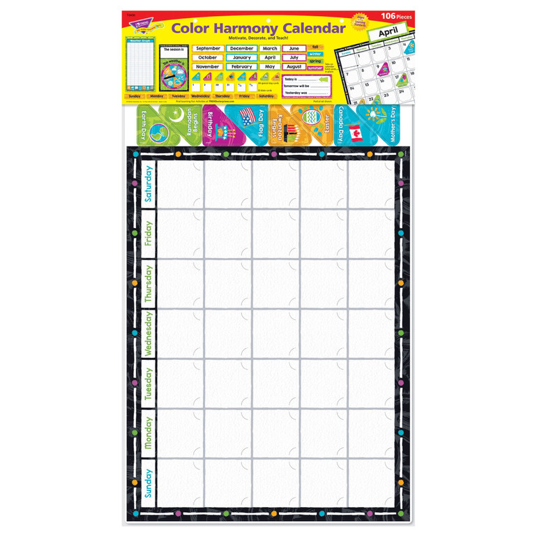 Color Harmony™ Calendar Bulletin Board Set
