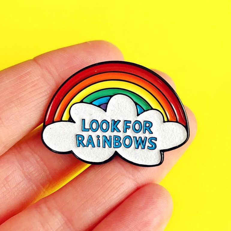 Look for Rainbows Enamel Pin