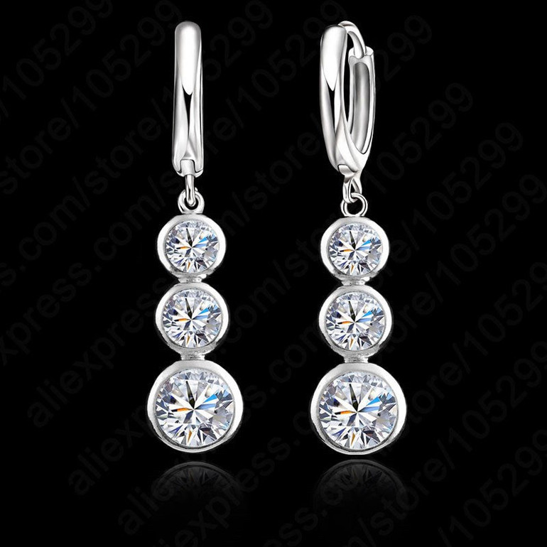 Women's Drop Earrings 925 Sterling Silver Women's Drop Earrings 925 Sterling Silver