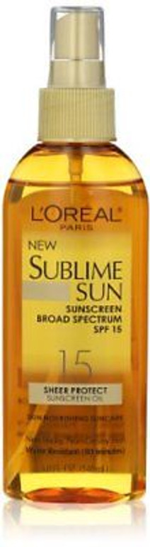 L'Oreal Paris Sublime Sun Advanced Sunscreen Oil Spray SPF 15, 5.0 Ounce