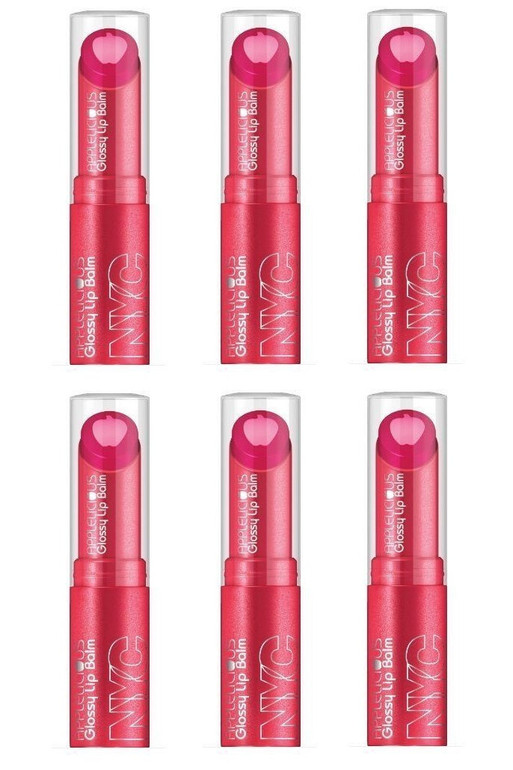 NYC Applelicious Glossy Lip Balm, 355 Applelicious Pink CHOOSE YOUR PACK