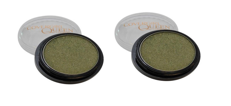 LOT OF 2 COVERGIRL QUEEN COLLECTION EYESHADOW POT #Q180 GREEN GLIMMER
