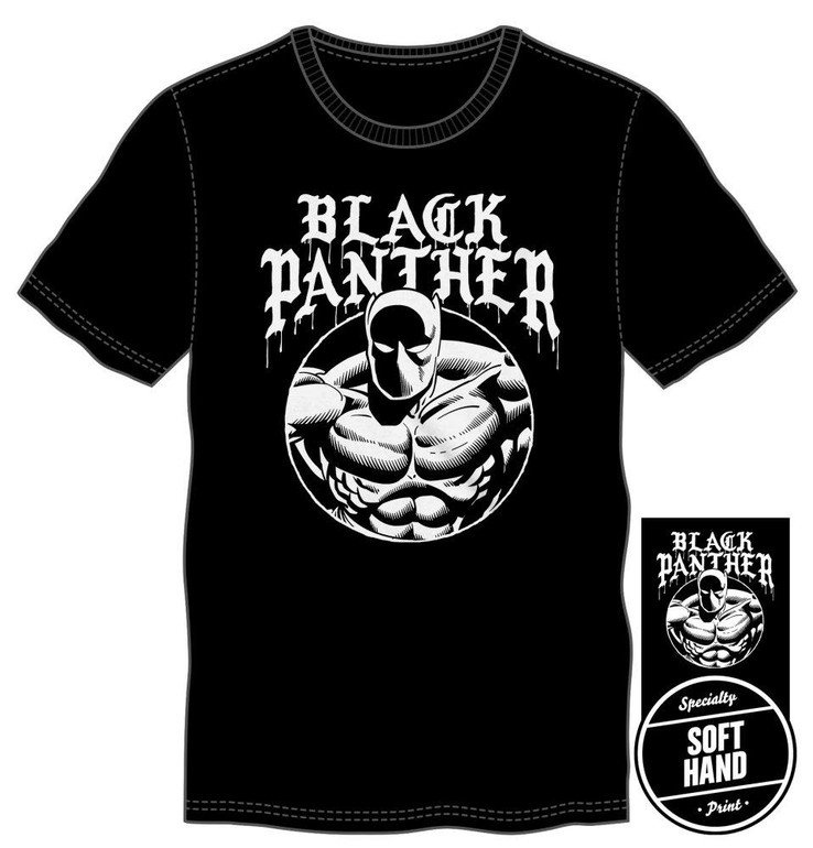 Marvel Comics Black Panther Men's Black T-Shirt Tee Shirt