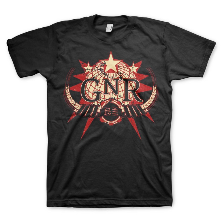Guns N' Roses Globe - Mens Black T-Shirt