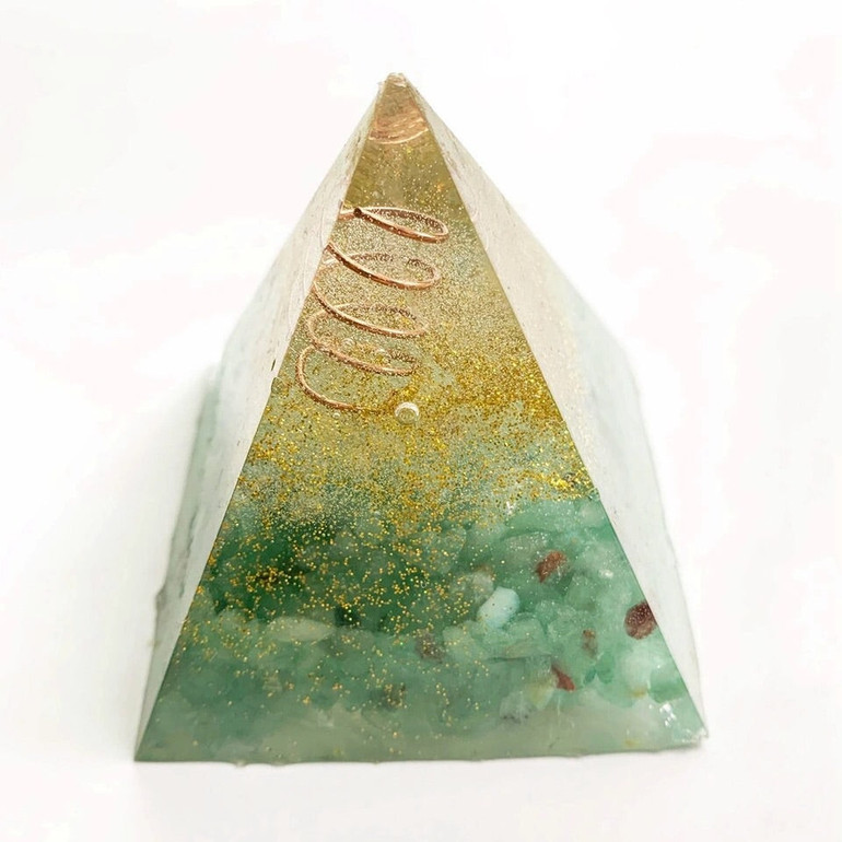 Green Aventurine Orgonite Pyramid | Large