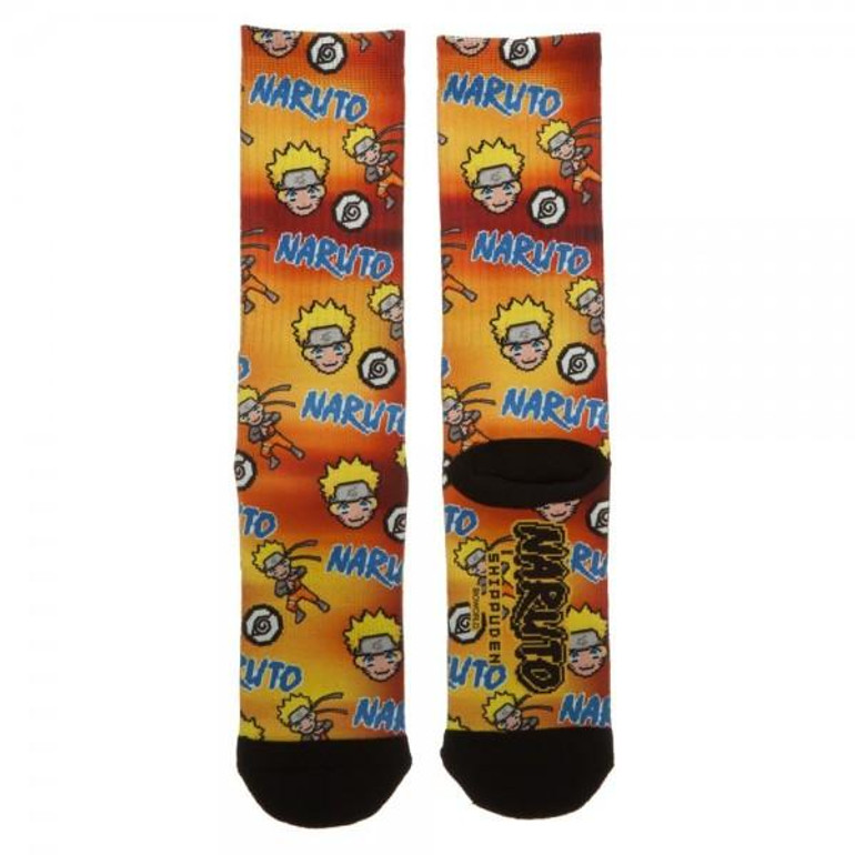 Naruto Pixel Sublimated Crew Socks