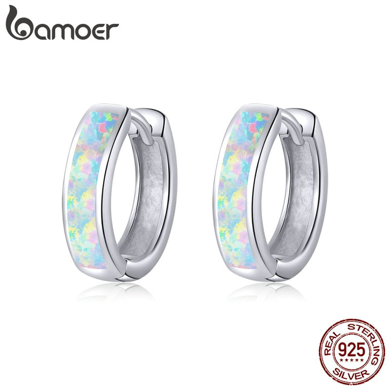 bamoer Real 925 Sterling Silver minimalist Hoop Earrings for Women Ear Circle Hoops Brincos Engagement Statement Jewelry SCE861 bamoer Real 925 Sterling Silver minimalist Hoop Earrings for Women Ear Circle Hoops Brincos Engagement Statement Jewelry SCE861