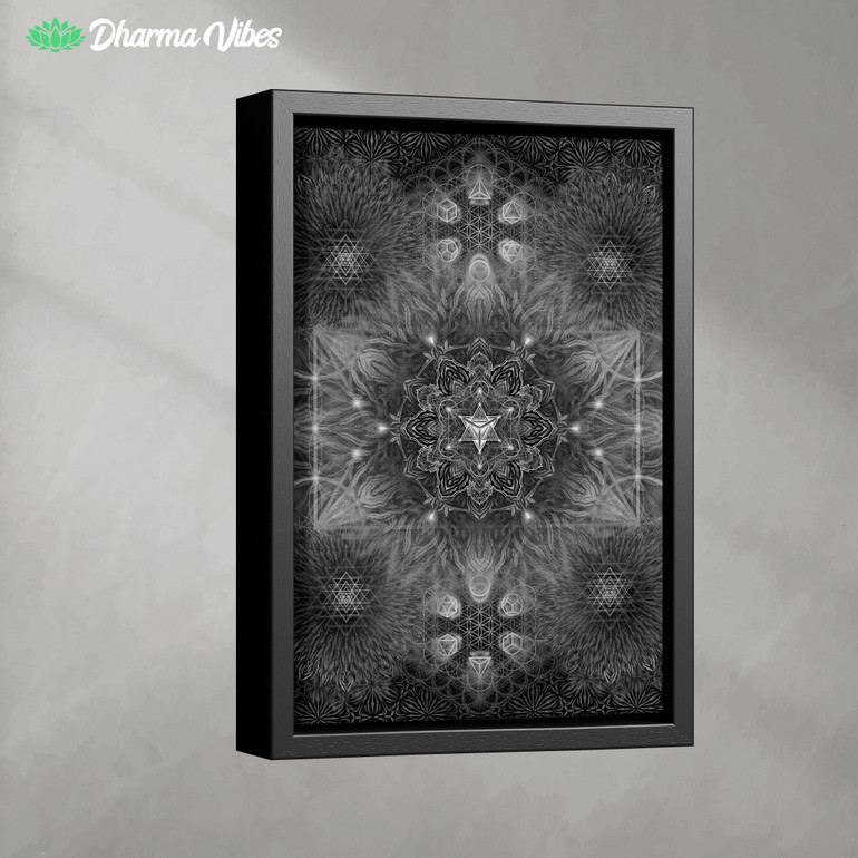 Geometric Dark by YantrArt Design 1-Piece Canvas