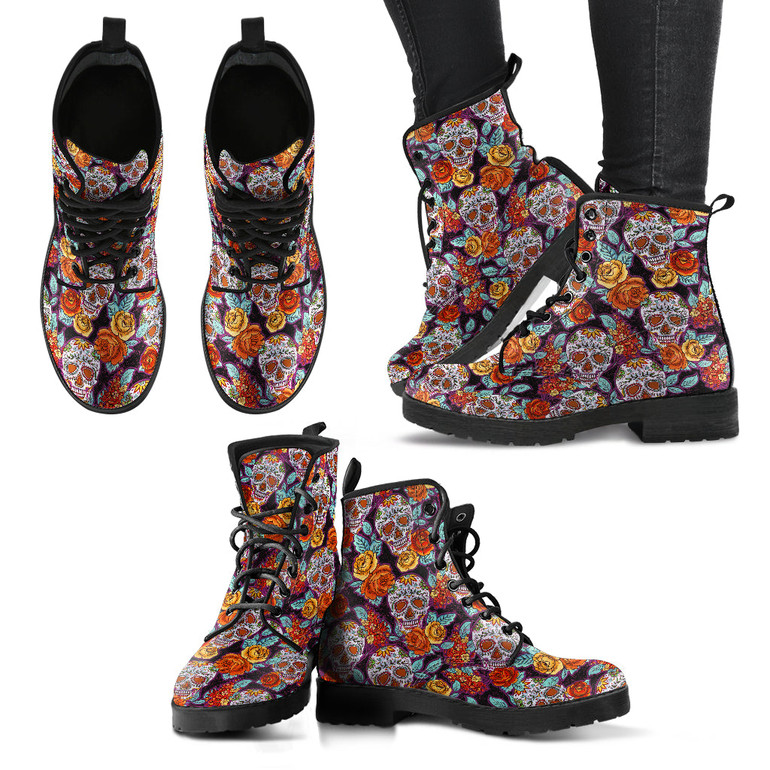 Sugar Skull V4 Handcrafted Boots