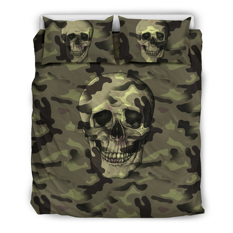 Camo Skull Bedding Set Camouflage with Skulls Camo Skull Bedding Set Camouflage with Skulls