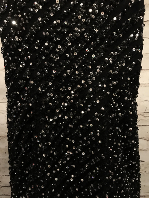BLACK GEMMED MERMAID GOWN