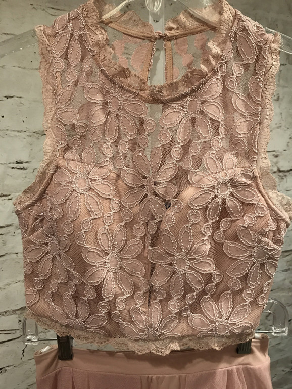 BLUSH LACE 2 PC. GOWN SET