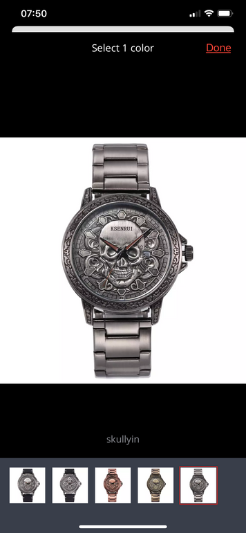 Skull men’s watch