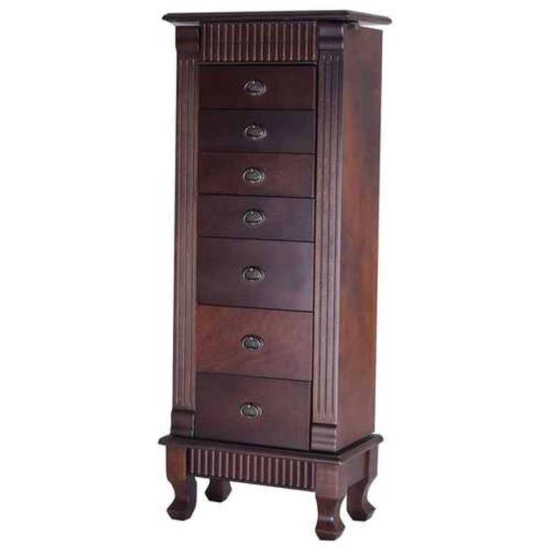 Classic 7-Drawer Jewelry Armoire Wood Storage Chest Cabinet Classic 7-Drawer Jewelry Armoire Wood Storage Chest Cabinet