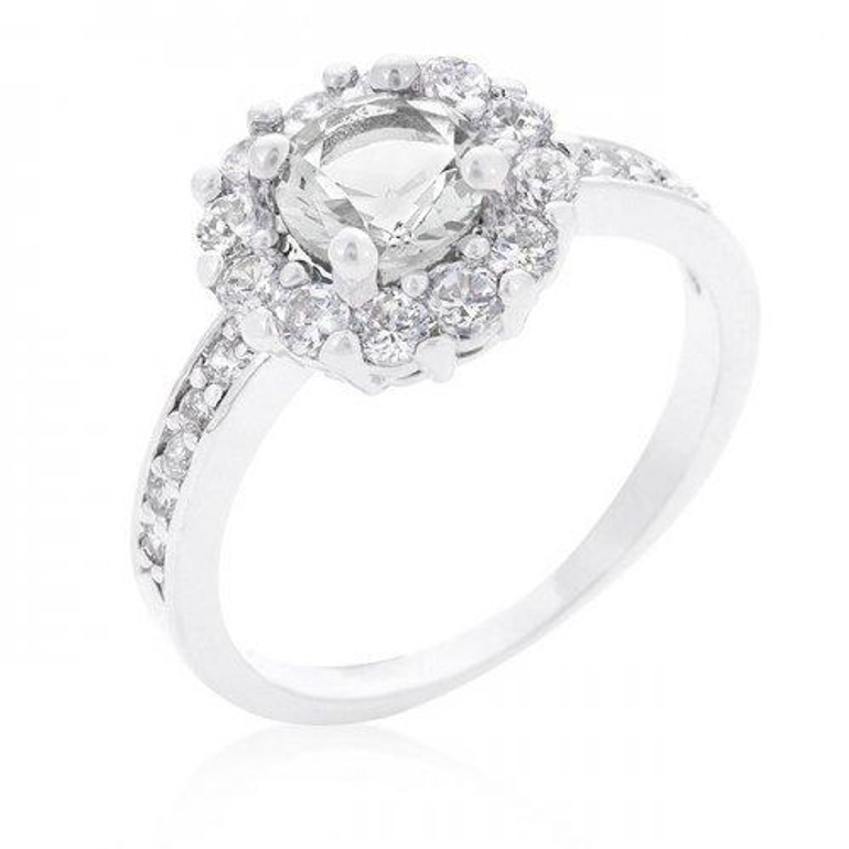 Bella Birthstone Engagement Ring In Clear (size: 05) (pack of 1 ea)
