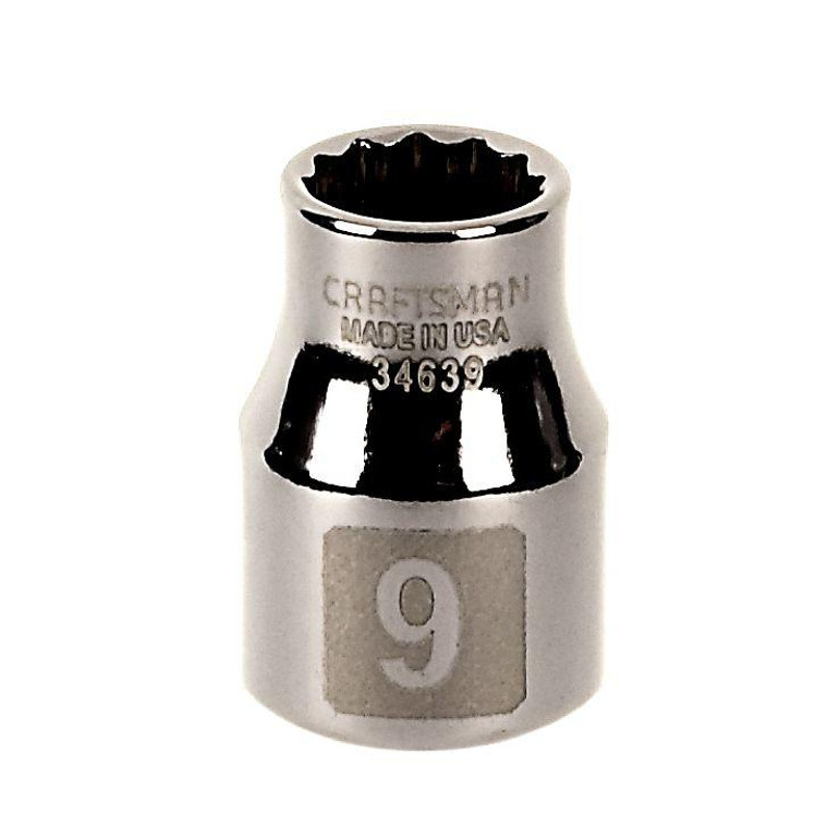 9mm Easy-To-Read Socket, 12 pt. STD, 3/8 in. drive