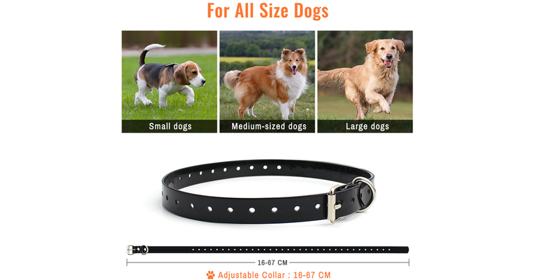 Dog Training Collar - Rechargeable Dog Shock Collar w/3 Training Modes, Beep, Vibration and Shock, 100% Waterproof Training Collar, Up to 660Ft Remote Range,