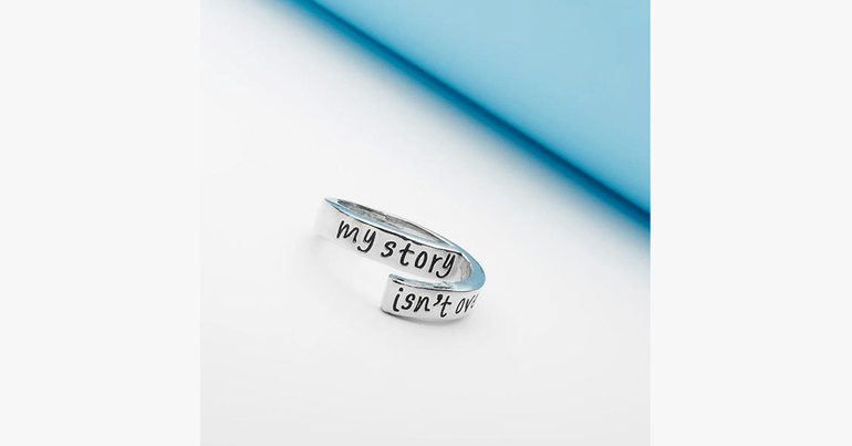 My Story Isn't Over Yet Hand Stamped Ring